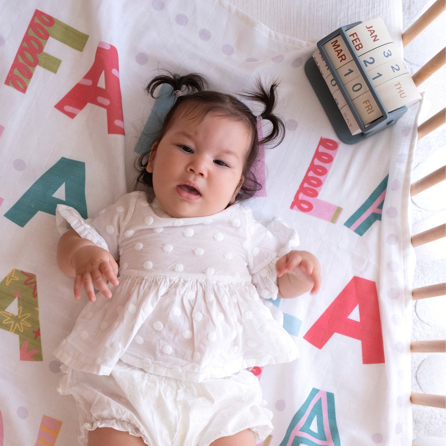 Fa La La La Baby Muslin Swaddle Blanket Christmas New Year