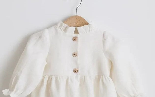 Baby White Cotton Baptism White Dress Set with Shorts