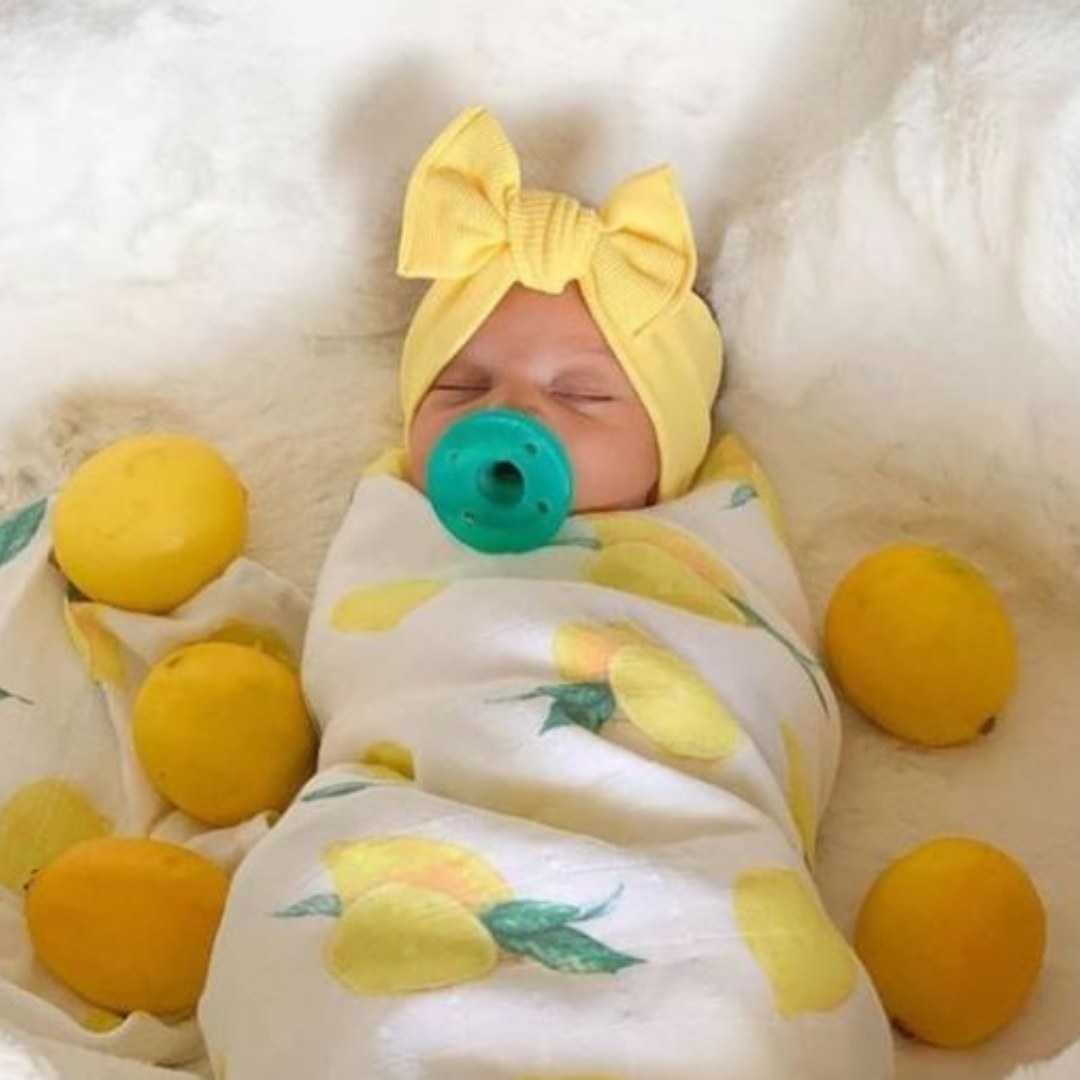 Muslin Swaddle Baby Blanket Lemon
