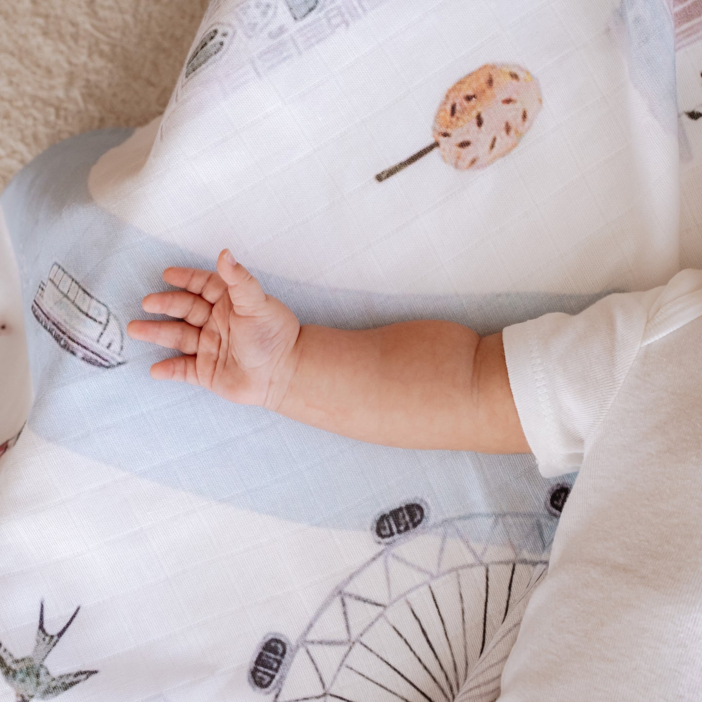 Baby Muslin Swaddle Blanket - London