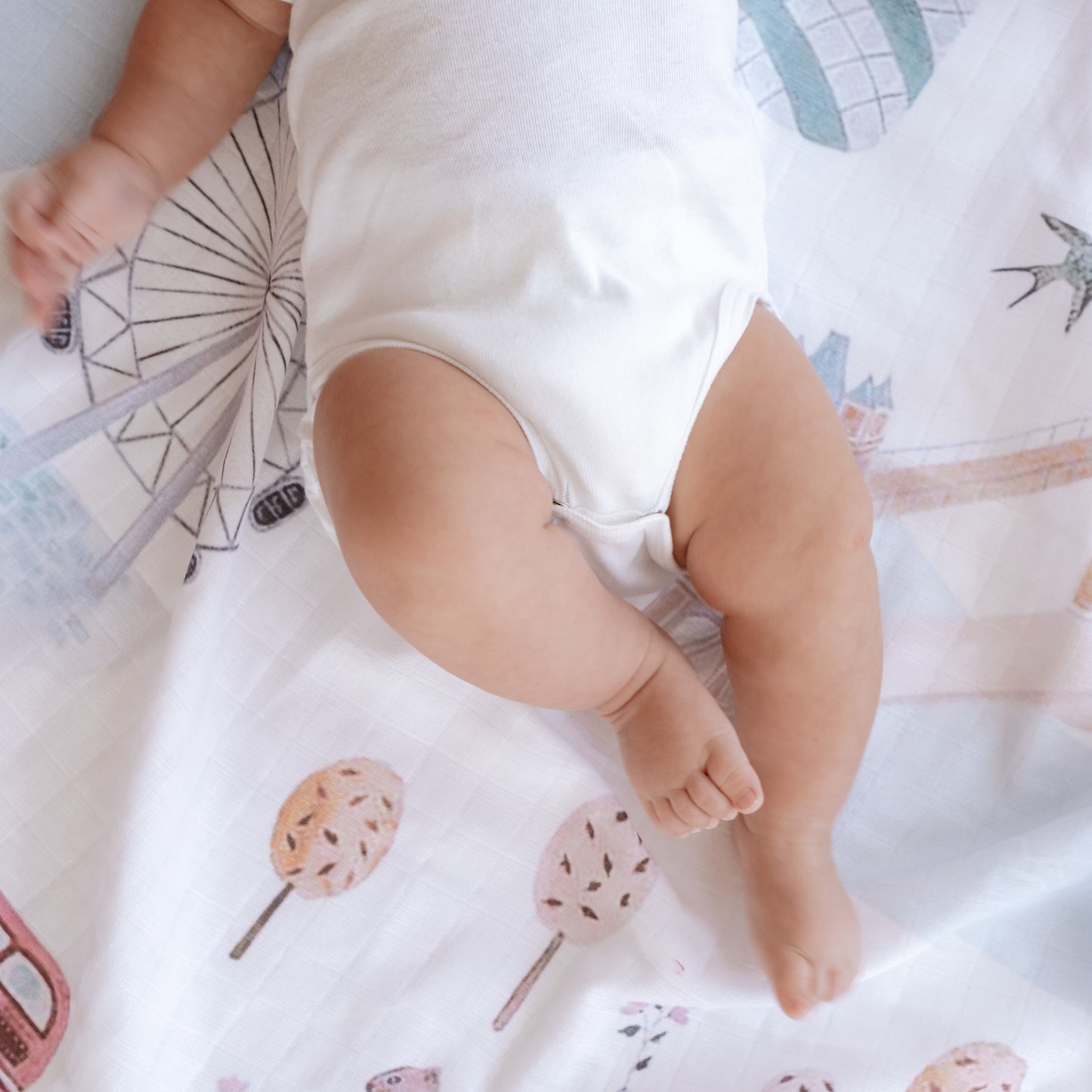 Baby Muslin Swaddle Blanket - London