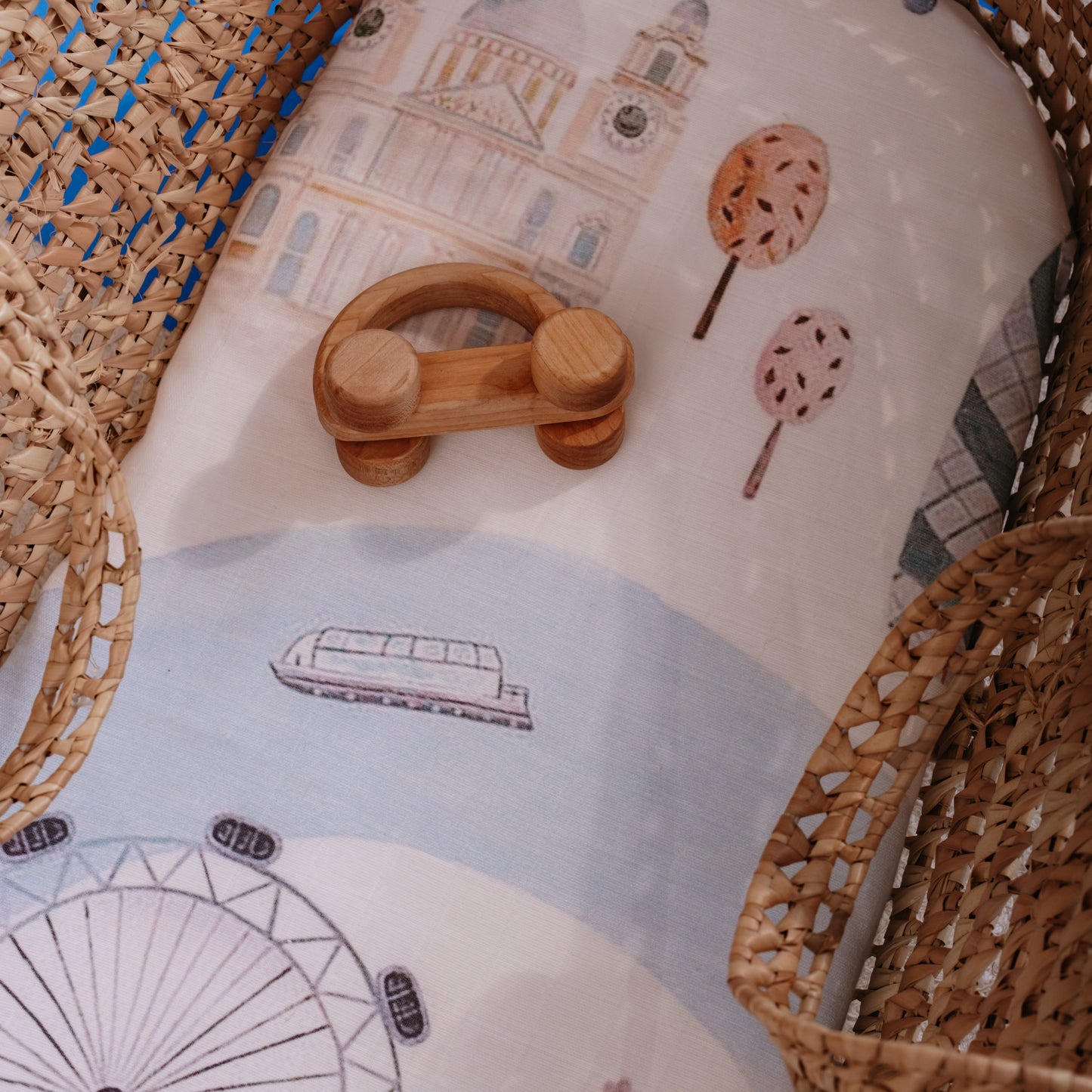 Baby Muslin Swaddle Blanket - London