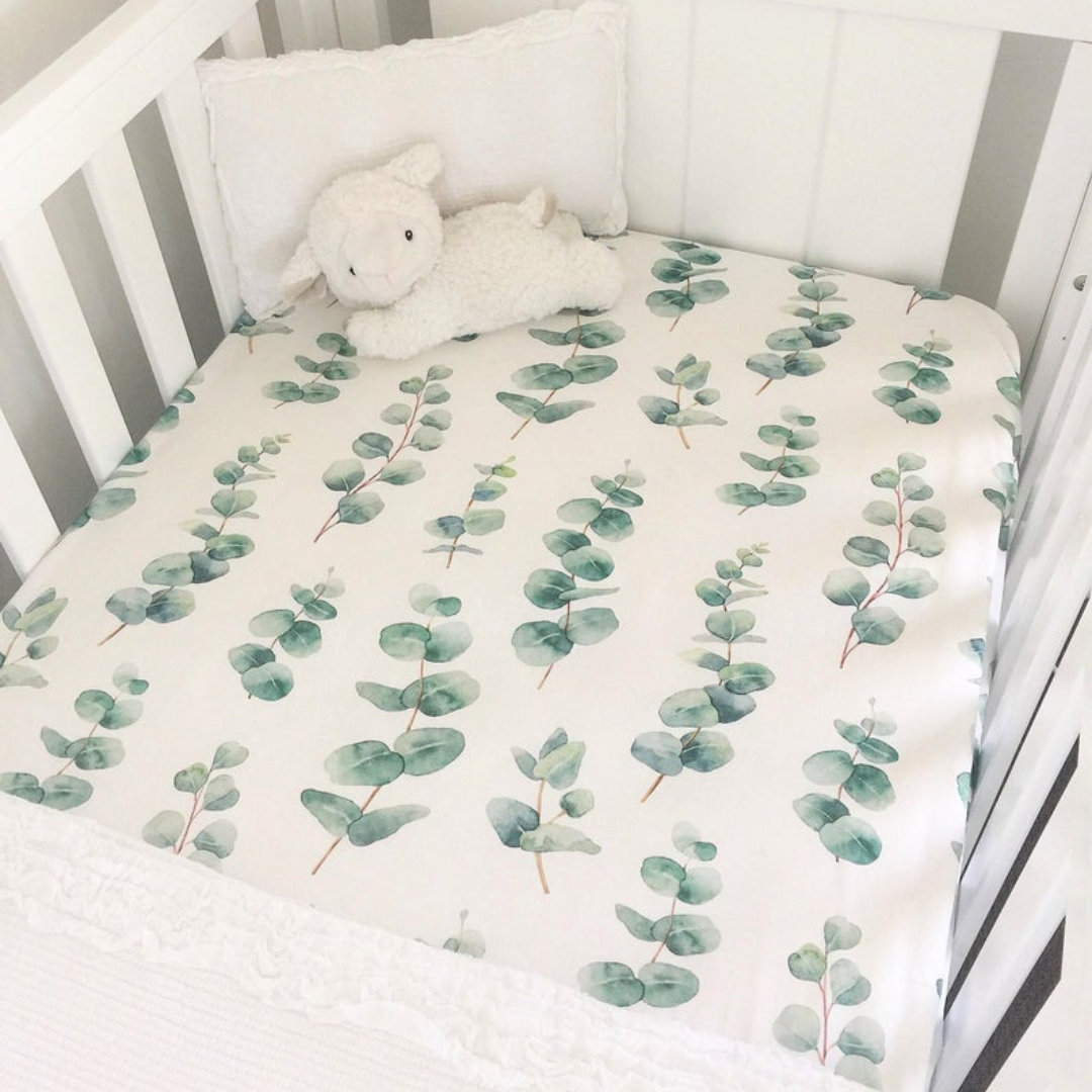 Muslin Baby Bed Sheet Eucalyptus