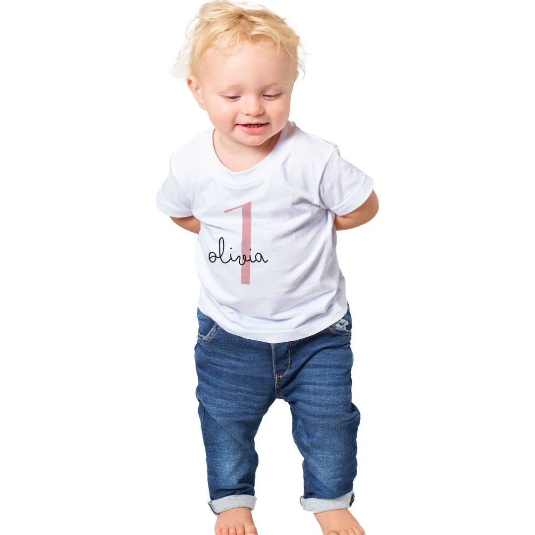 Personalised Baby T-Shirt 1st Birthday