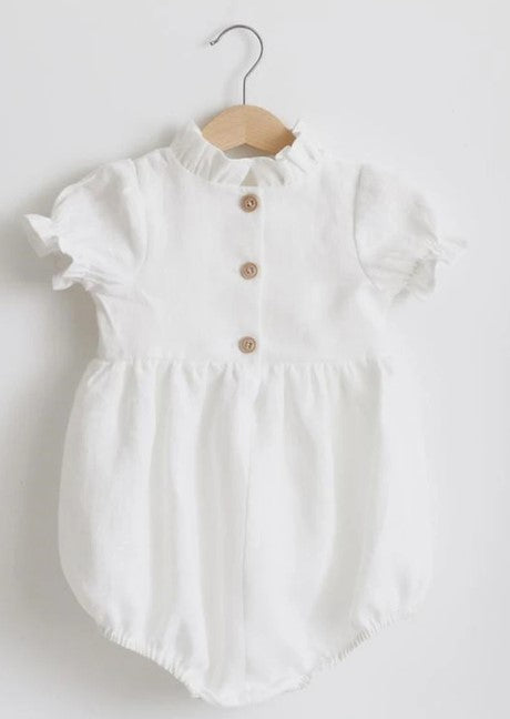 Baby Outift White Romper for Baptism, Christening or Wedding and Birthdays