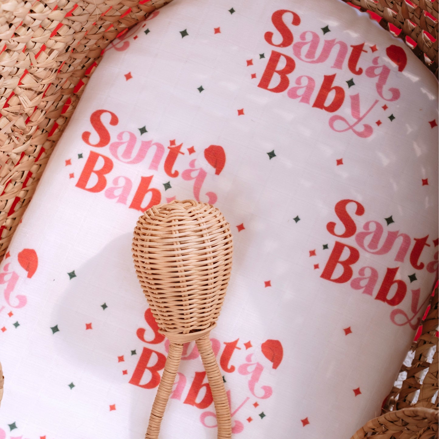 baby christmas gift muslin swaddle santa baby