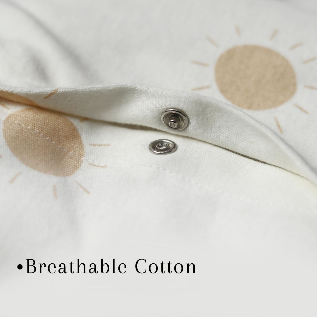 Newborn Baby Romper Bodysuit Ivory Cream (ABC, Sun, Banana)