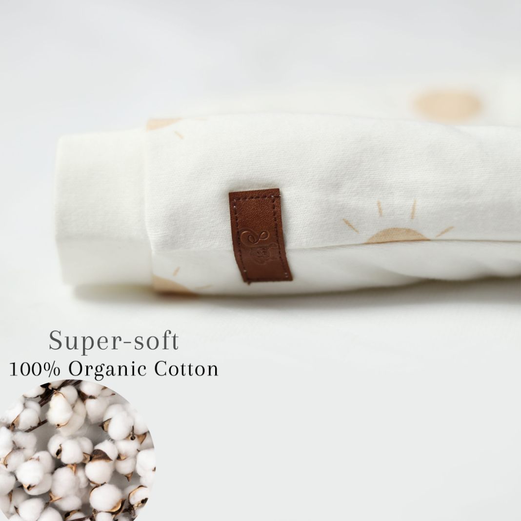 Newborn Baby Romper Bodysuit Ivory Cream (ABC, Sun, Banana)