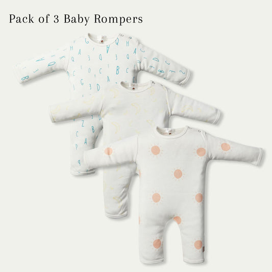 Newborn Baby Romper Bodysuit (ABC, Sun, Banana)