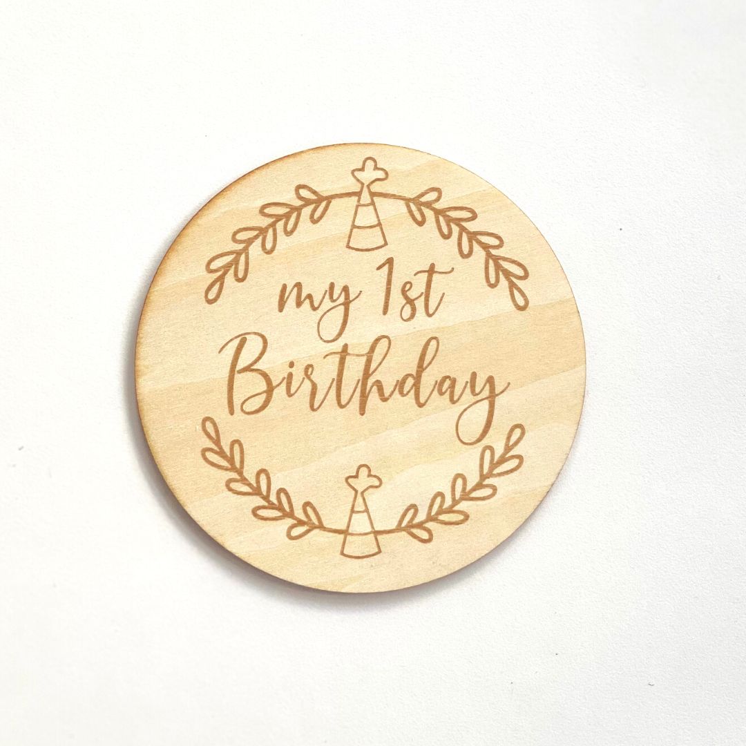 baby first birthday gift wooden sign for photos