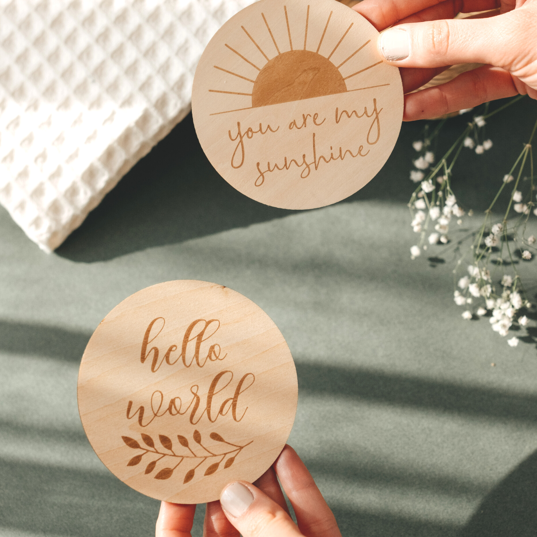 Baby Birth Announcement Sign Hello World Newborn Baby Gift