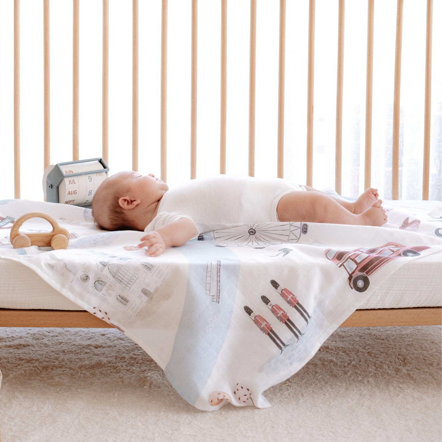 Baby Muslin Swaddle Blanket  - London