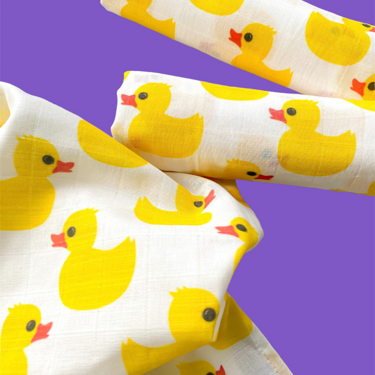 Muslin Square Baby Burp Cloth Yellow Rubber Duck Outlet