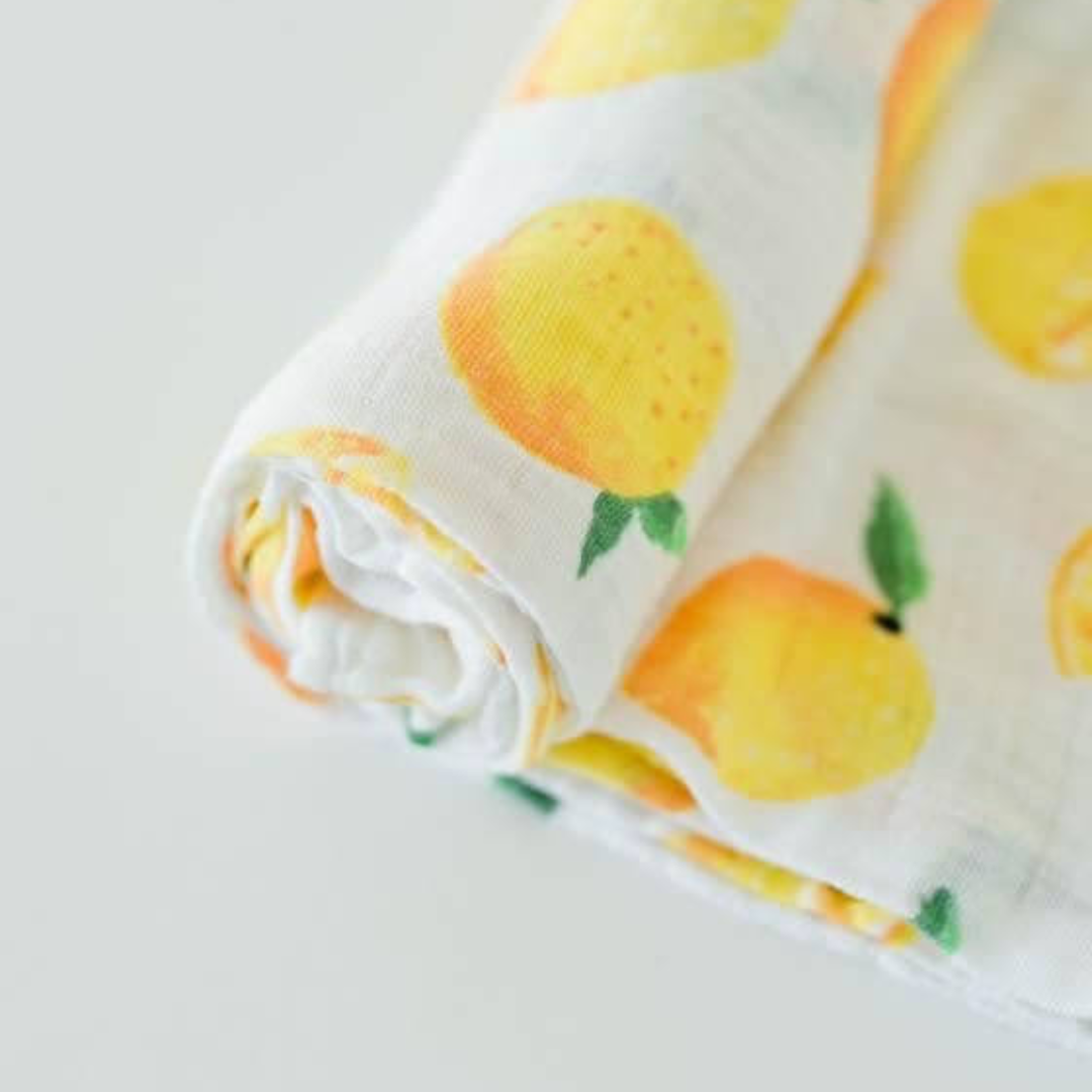 Muslin Swaddle Baby Blanket - Lemon