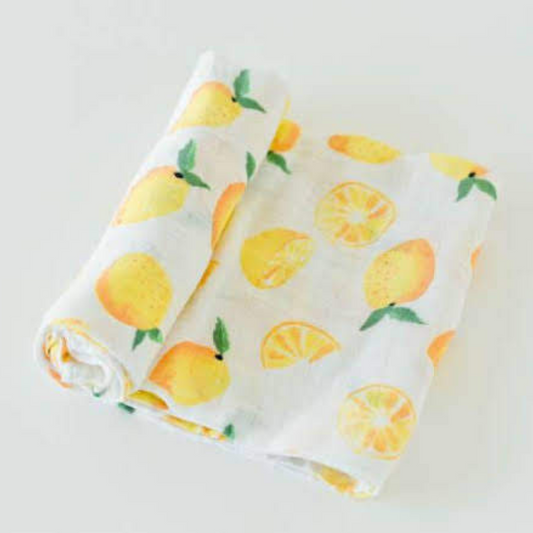 Muslin Square Baby Burp Cloth Lemon Outlet
