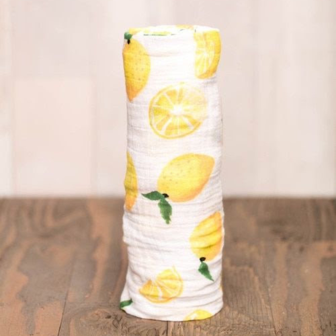 Muslin Swaddle Baby Blanket - Lemon