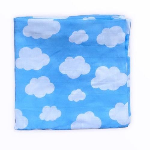 Muslin Square Baby Burp Cloth - Set of 3 - Clouds