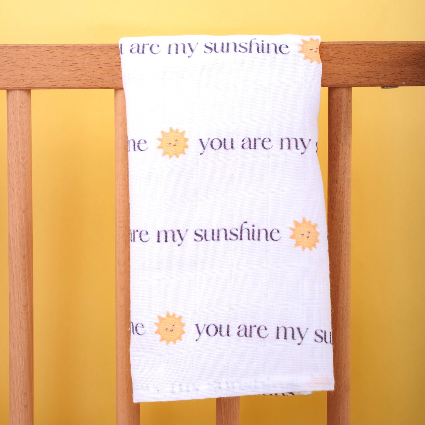 Muslin Swaddle Baby Blanket - You are my sunshine